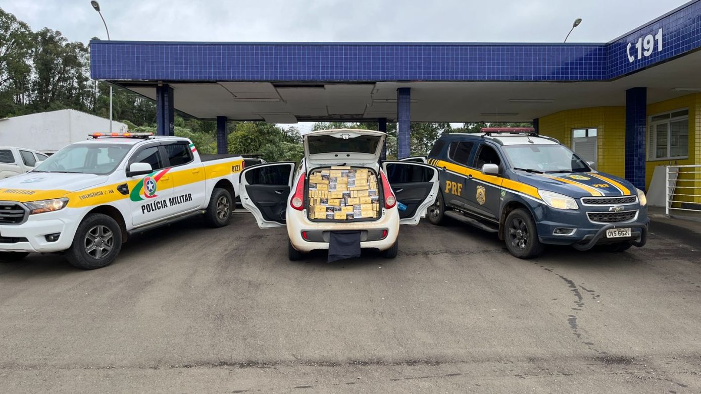 Homem é preso, no Oeste, por transportar mais de 17 mil maços de cigarros contrabandeados do Paraguai