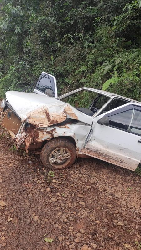 Idosa fica ferida após acidente no interior do município do Oeste