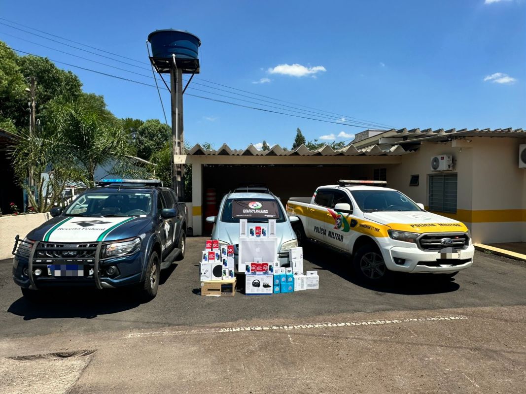 Carro de Xanxerê é flagrado transportando cerca de R$ 75 mil em mercadorias ilegais