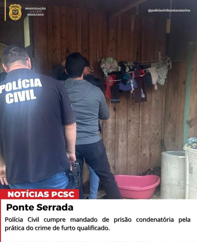 Homem condenado por furto qualificado é preso em Ponte Serrada