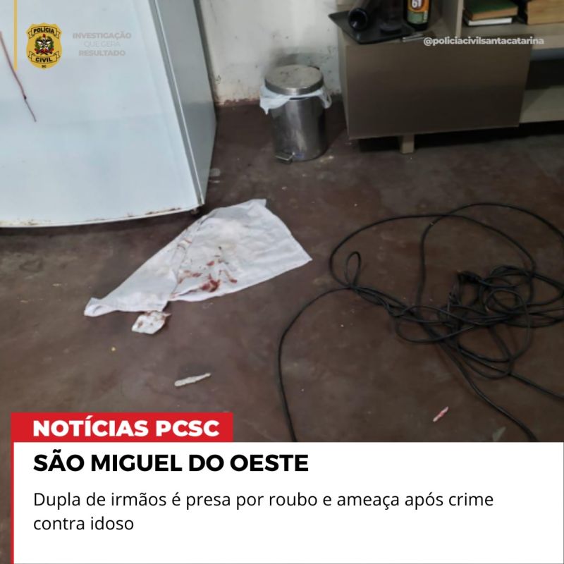 Casal de irmãos é preso por roubo violento e ameaça à vítima em São Miguel do Oeste