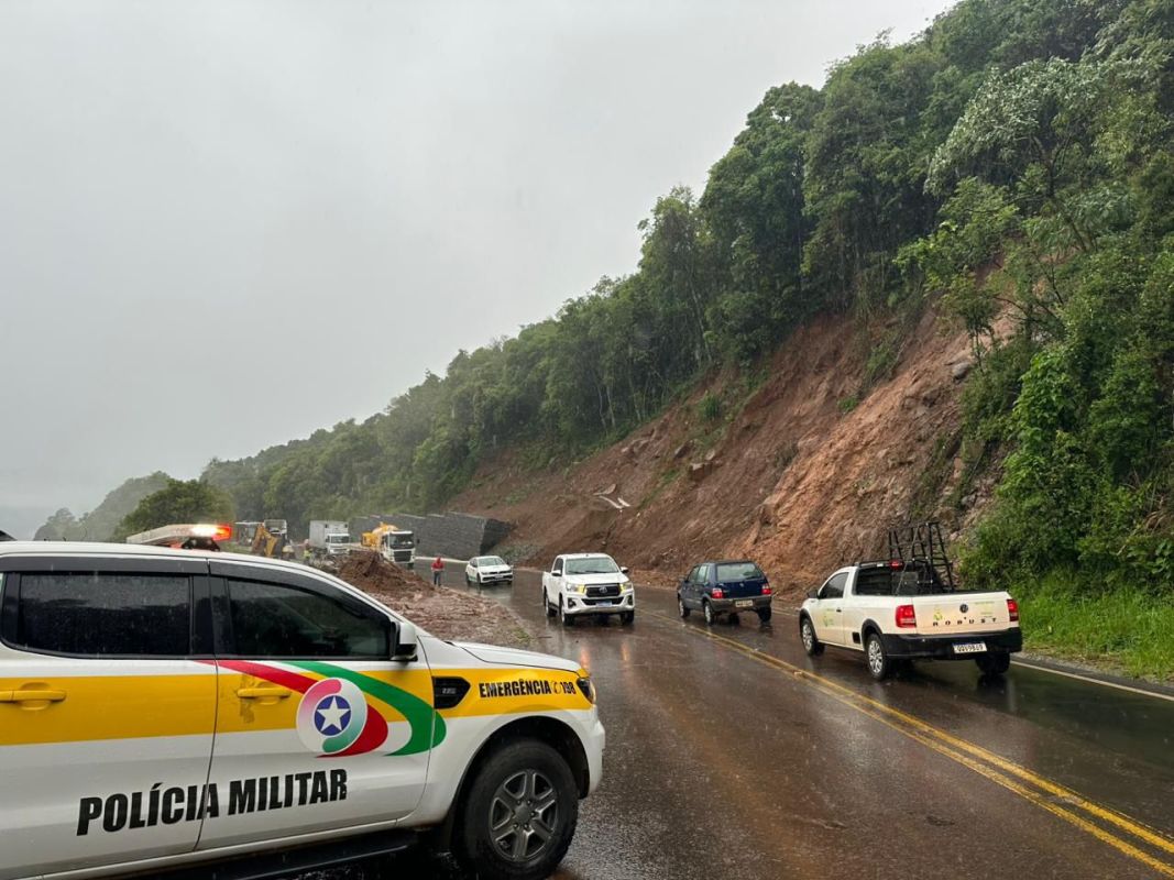 SC-155 é totalmente liberada entre Xanxerê e Xavantina após queda de barreira