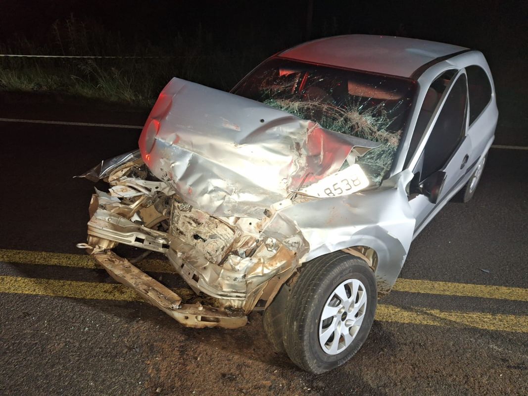 Colisão frontal deixa três pessoas feridas e causa interdição na SC-480 em Xanxerê