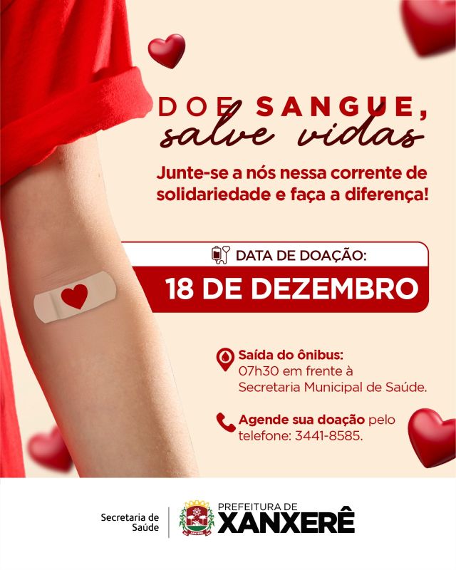 Xanxerê abre inscrições para ação de doação de sangue em dezembro