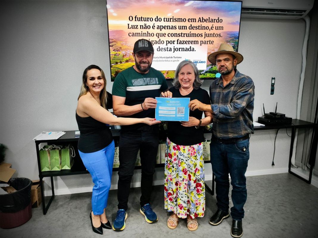 Primeira propriedade rural de Abelardo Luz é certificada no Cadastur