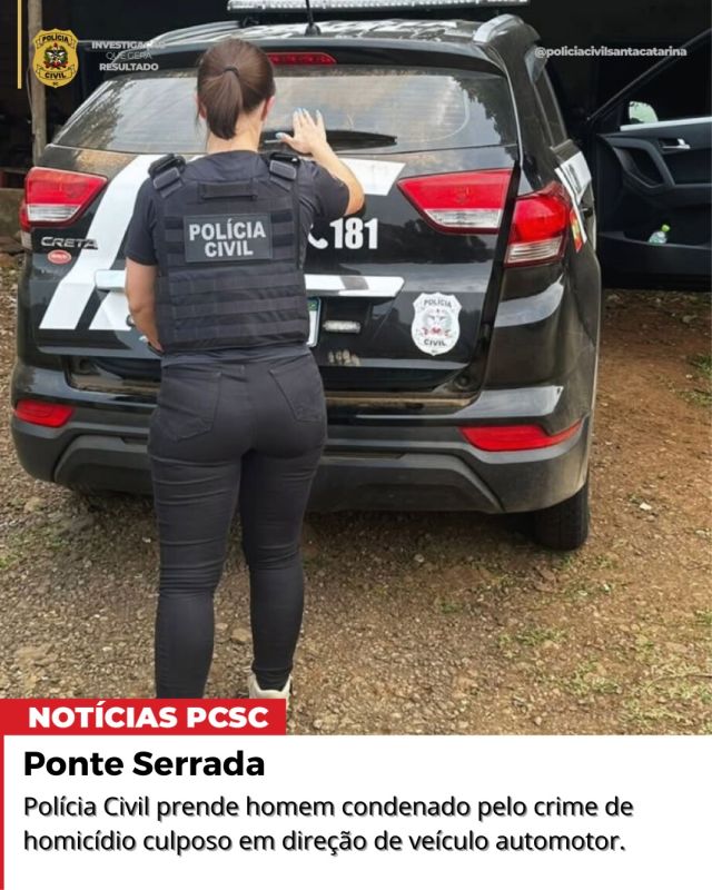 Homem condenado por homicídio culposo na direção de veículo é preso em Ponte Serrada