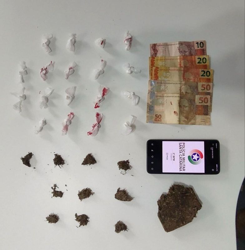 Homem é detido pela segunda vez em três meses por tráfico de drogas, em Chapecó