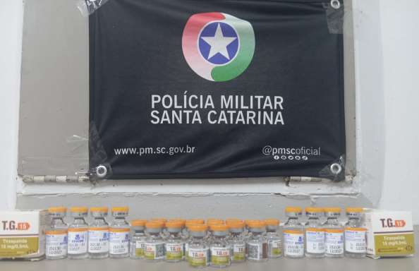 Ampolas de medicamento de origem estrangeira são apreendidas em fiscalização da Polícia Militar 