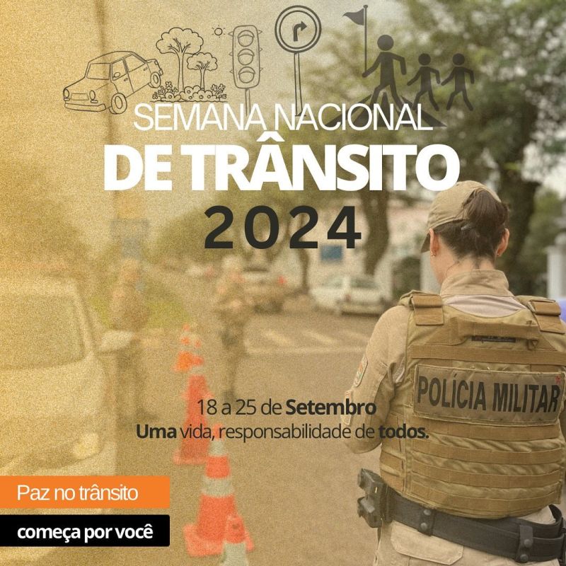 Polícia Militar intensifica ações durante a Semana Nacional de Trânsito 2024