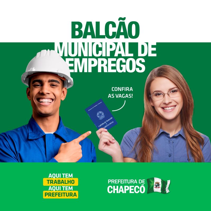 Balcão municipal de empregos de Chapecó tem 980 vagas nesta segunda-feira (11)