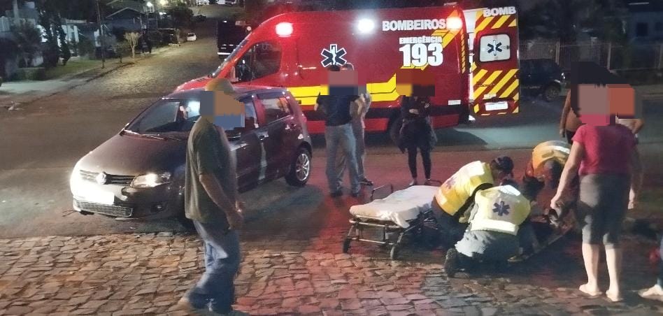 Menina de 13 anos fica ferida após colisão entre bicicleta e carro em Xanxerê