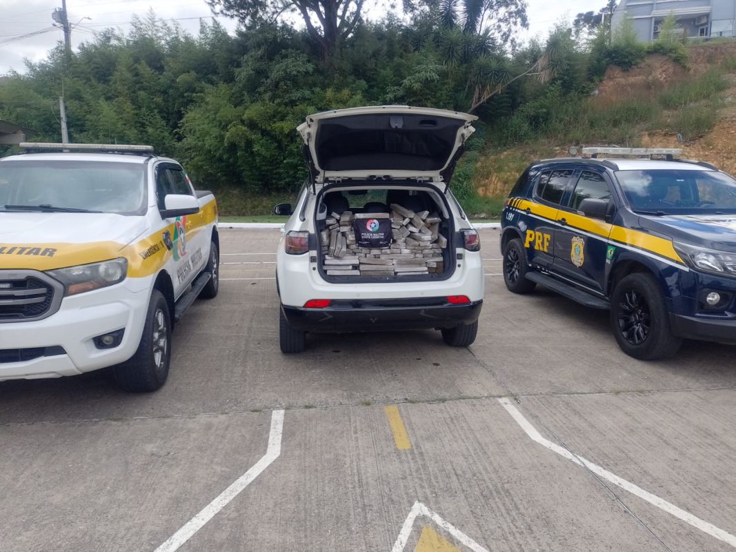 Ação conjunta apreende quase meia tonelada de maconha e recupera veículo furtado na BR-116