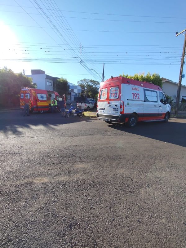 Colisão entre carro e motocicleta deixa homem ferido em Maravilha