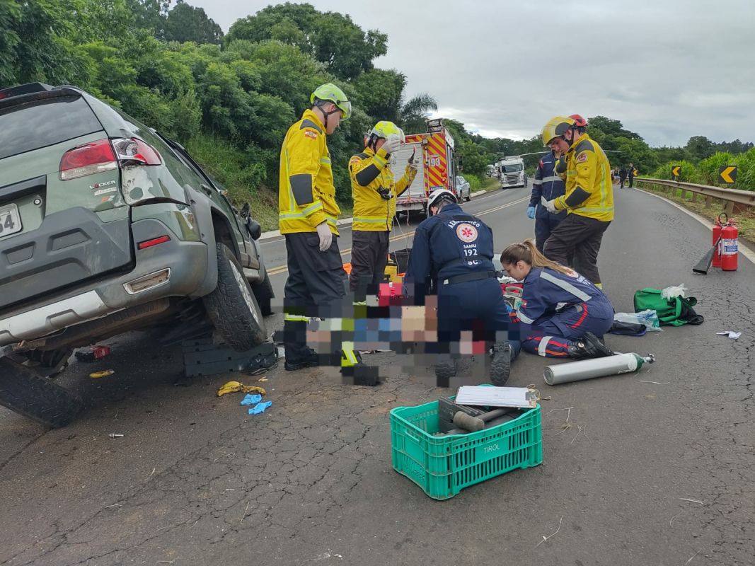 Acidente na BR-282 em Xanxerê deixa um homem morto após colisão com carreta que fugiu do local