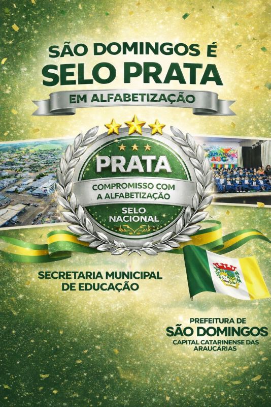 São Domingos é reconhecido com Selo Prata Nacional “Compromisso com a Alfabetização” 2025