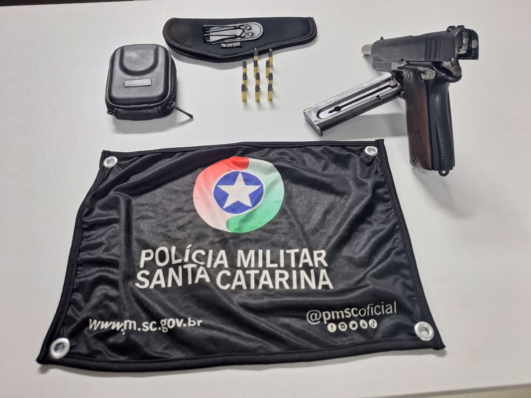 Motorista embriagado é preso com arma de fogo na SC-480 em Xanxerê