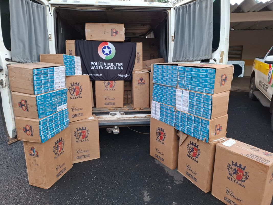 Mulher é presa com carga de cigarros contrabandeados avaliada em R$ 179 mil em Xanxerê