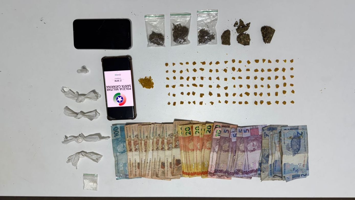 Dois homens são presos por tráfico e associação para o tráfico em Chapecó