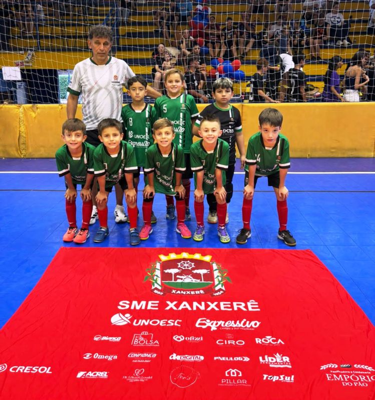 Equipe sub-08 de Xanxerê estreia nesta terça-feira na Liga Catarinense de Futsal