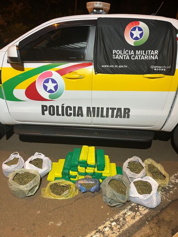 Polícia Militar Rodoviária apreende 42 quilos de maconha em ônibus na SC-155 em Bom Jesus