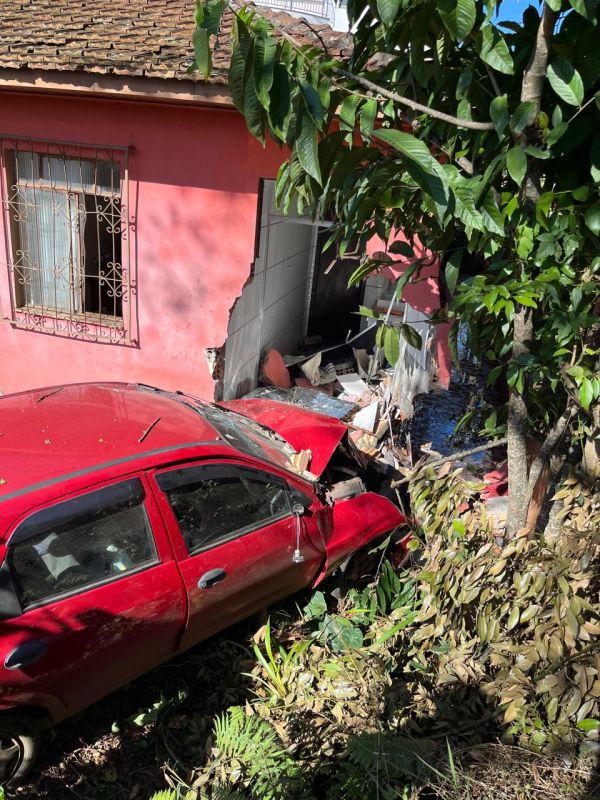 Idoso morre após carro atingir residência às margens da SC-283 em Seara