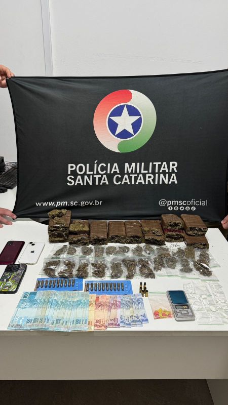 Homem é preso por tráfico de drogas e posse irregular de munições em Chapecó