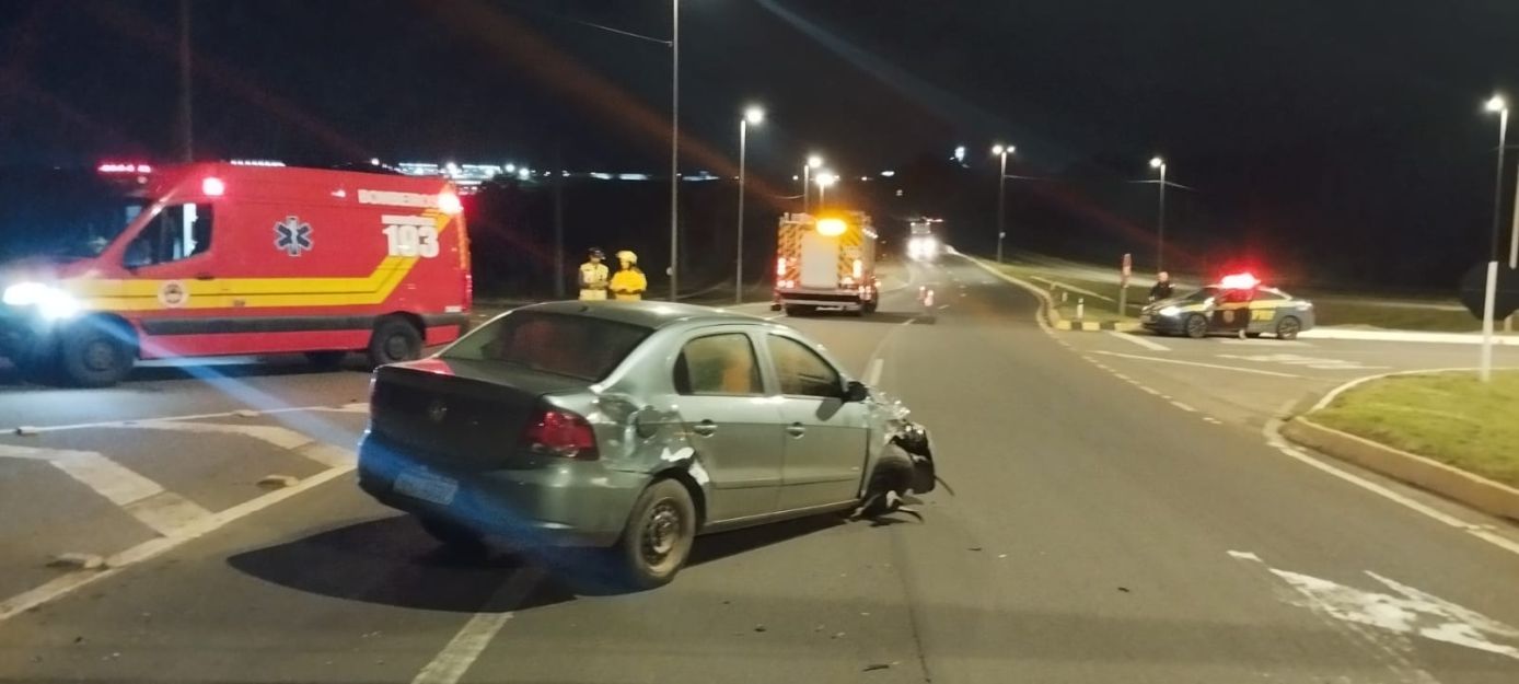 Colisão entre veículos é registrada na BR-282 em Xanxerê