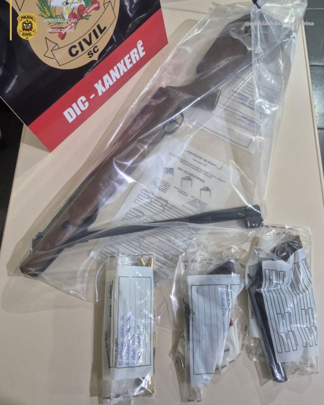 DIC de Xanxerê prende homem por posse ilegal de armas e munições durante operação policial