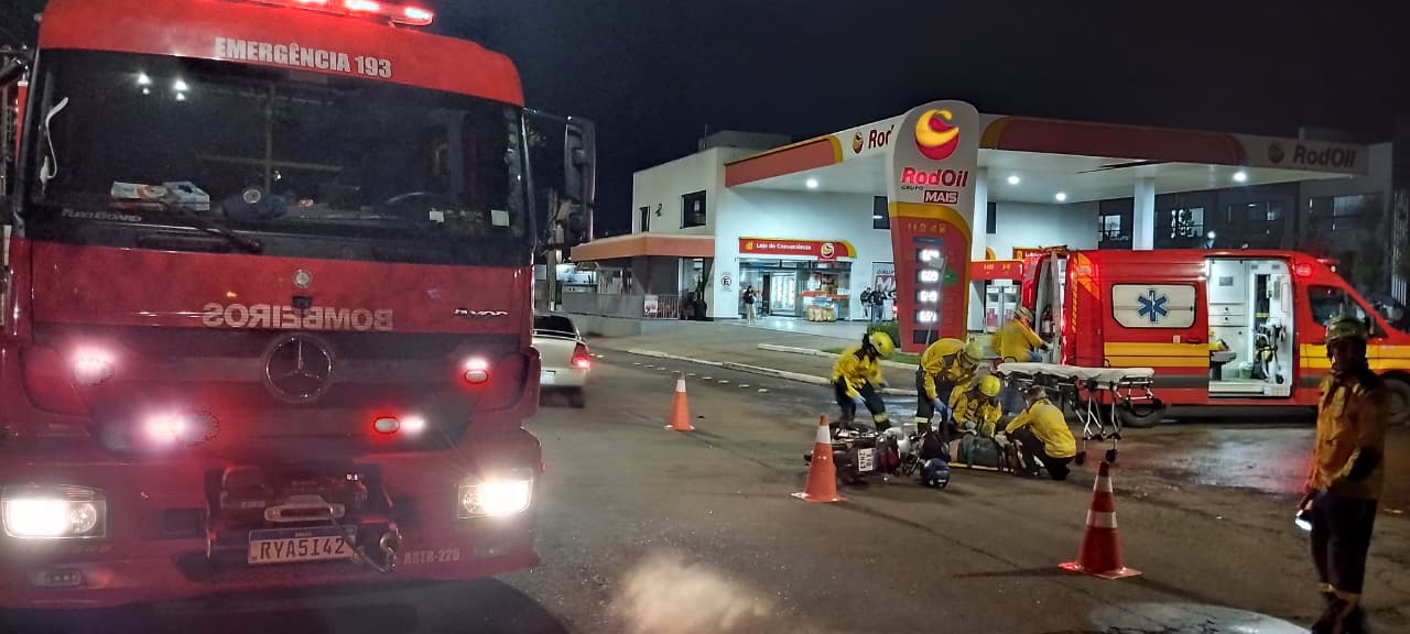 Motociclista sofre fratura exposta após colisão com carro em Xanxerê