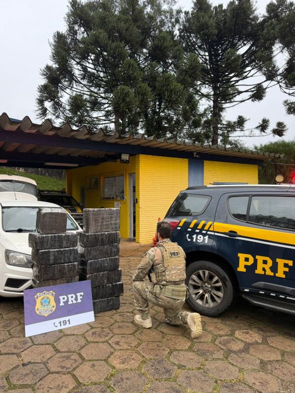 PRF apreende quase 300 quilos de maconha em veículo com suspensão modificada na BR-282