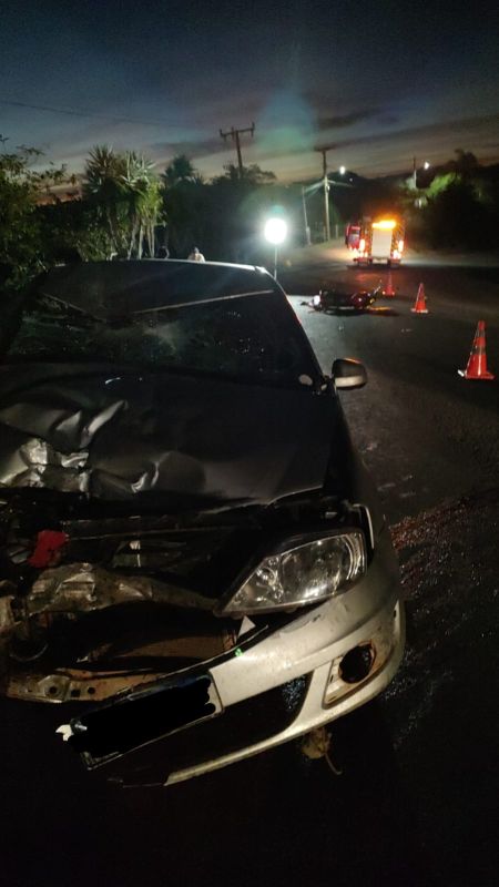 Motociclista morre após grave colisão com carro na SC-155, em Itá