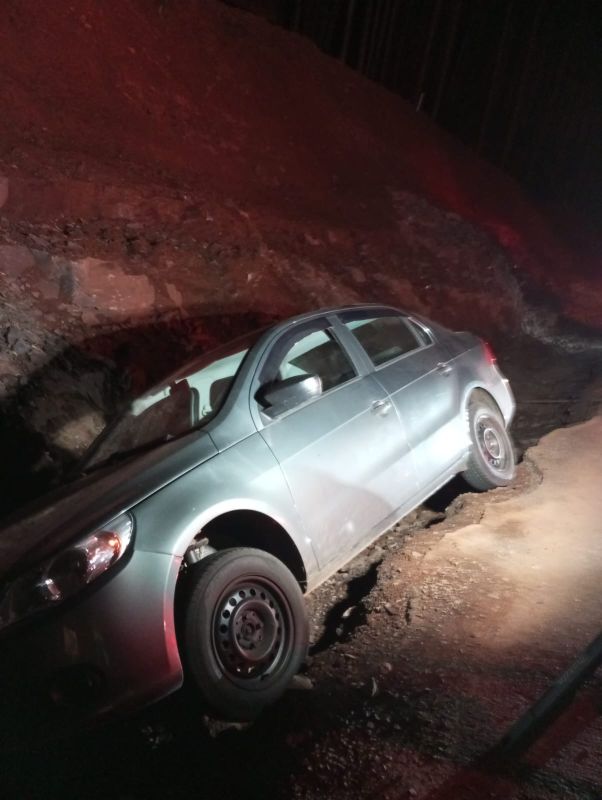 Idosa fica ferida após saída de pista de veículo na SC-283, no Oeste