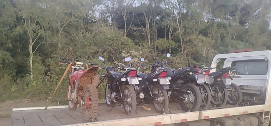 Guarda Municipal de Chapecó apreende oito motocicletas durante operação contra perturbação do sossego