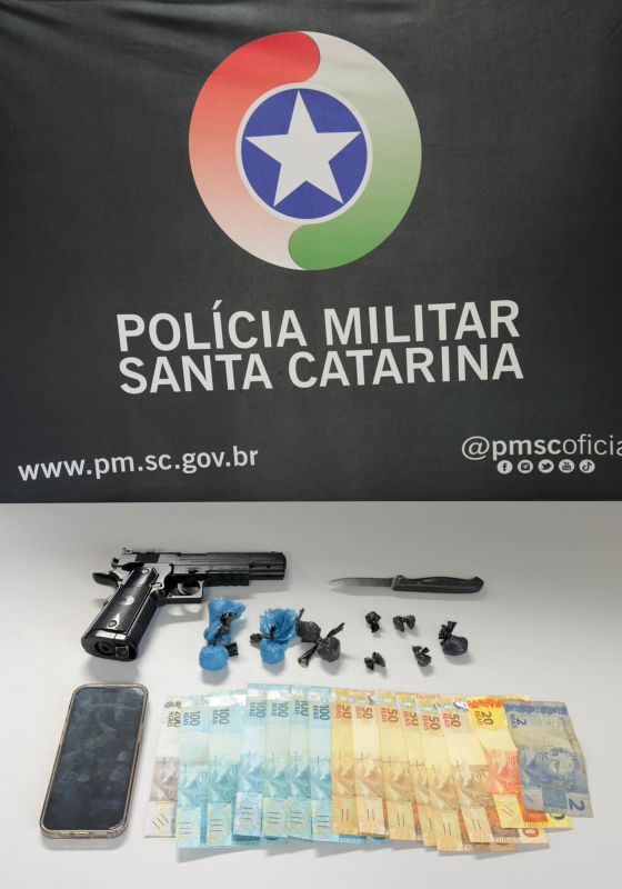 Polícia Militar prende homem por tráfico de drogas e apreende cocaína em Xanxerê