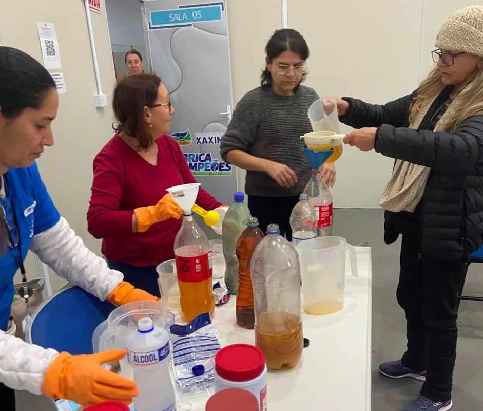 Programa Socioambiental e oficina de sabão ecológico envolve comunidade em Xaxim