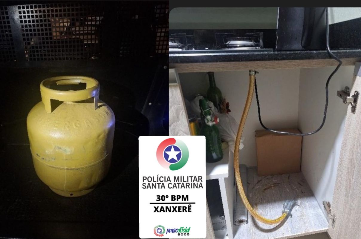 Homem é preso em flagrante após furtar botijão de gás de residência em Xanxerê