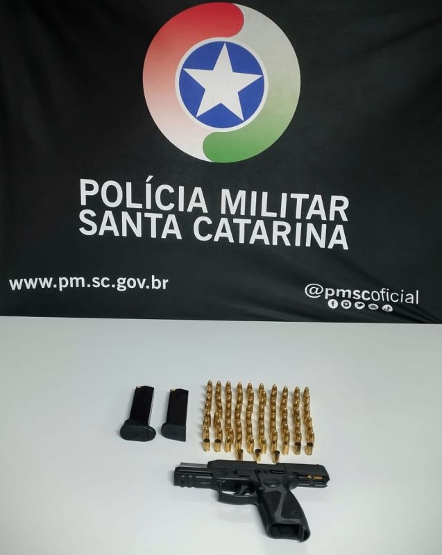 Homem é preso por tentativa de homicídio após perseguição e apreensão de arma em Xanxerê