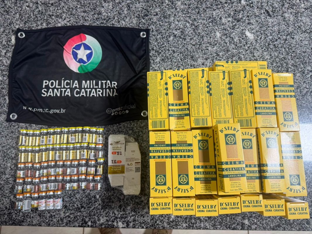 PMRv apreende mais de 50 ampolas de “Mounjaro” e mercadorias irregulares em ônibus abordado em Bom Jesus