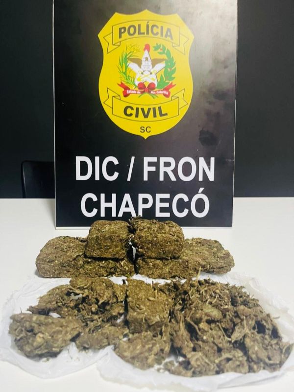 Homem é preso suspeito de tráfico de drogas em Chapecó