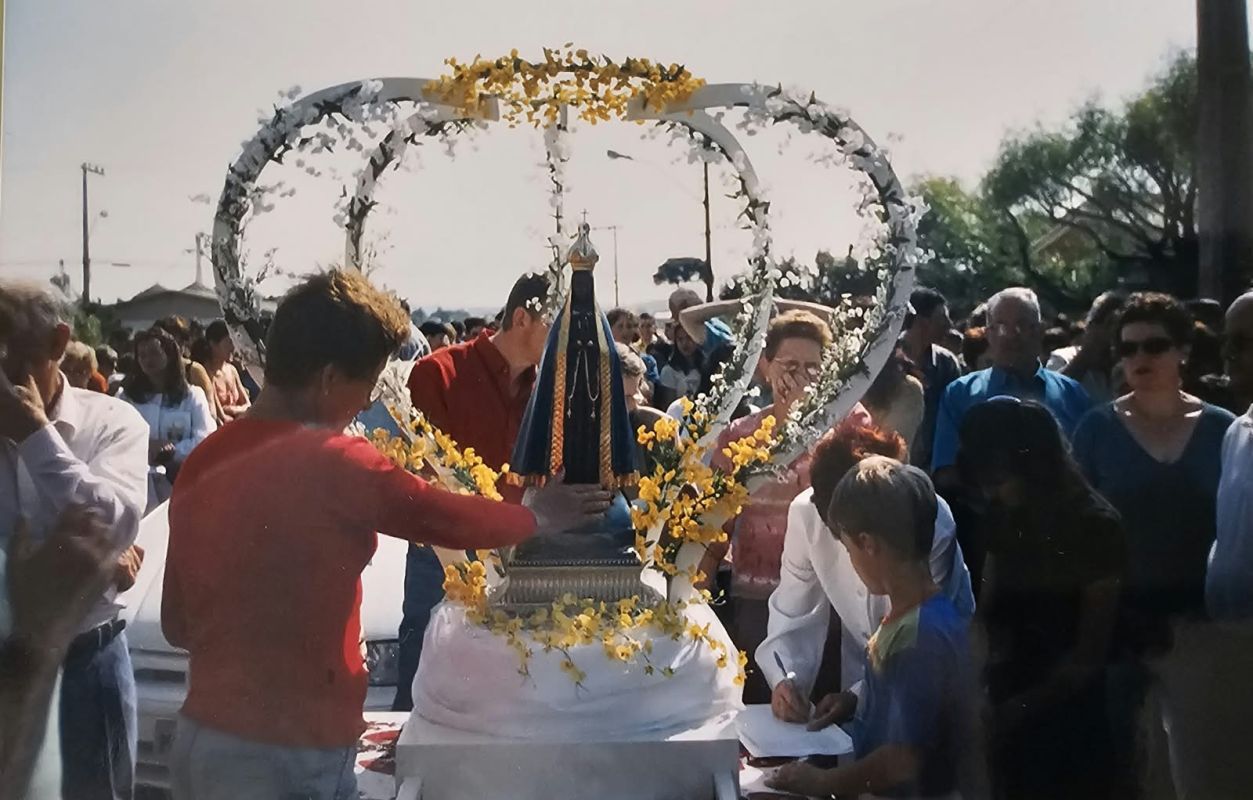 VÍDEO: Romaria começou com altar sobre caminhão e hoje reúne multidão em Xanxerê
