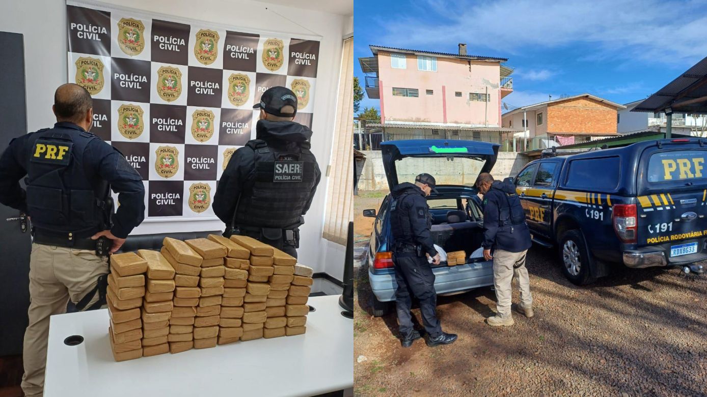 Ação conjunta entre PRF e Polícia Civil resulta na apreensão de drogas e adolescentes em Quilombo, no Oeste