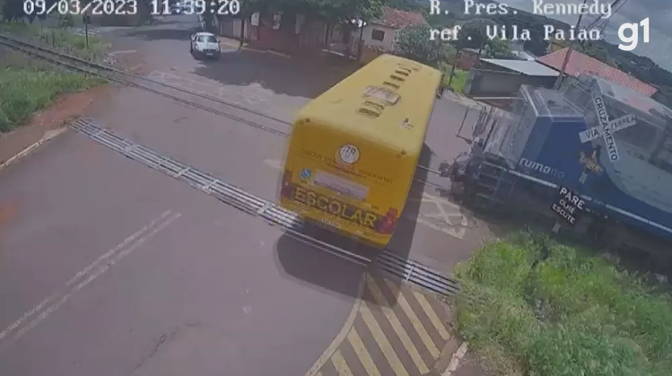 VÍdeo Câmera Flagra Momento Da Colisão Entre ônibus Da Apae E Trem Que Vitimou Duas Crianças No Pr 1816