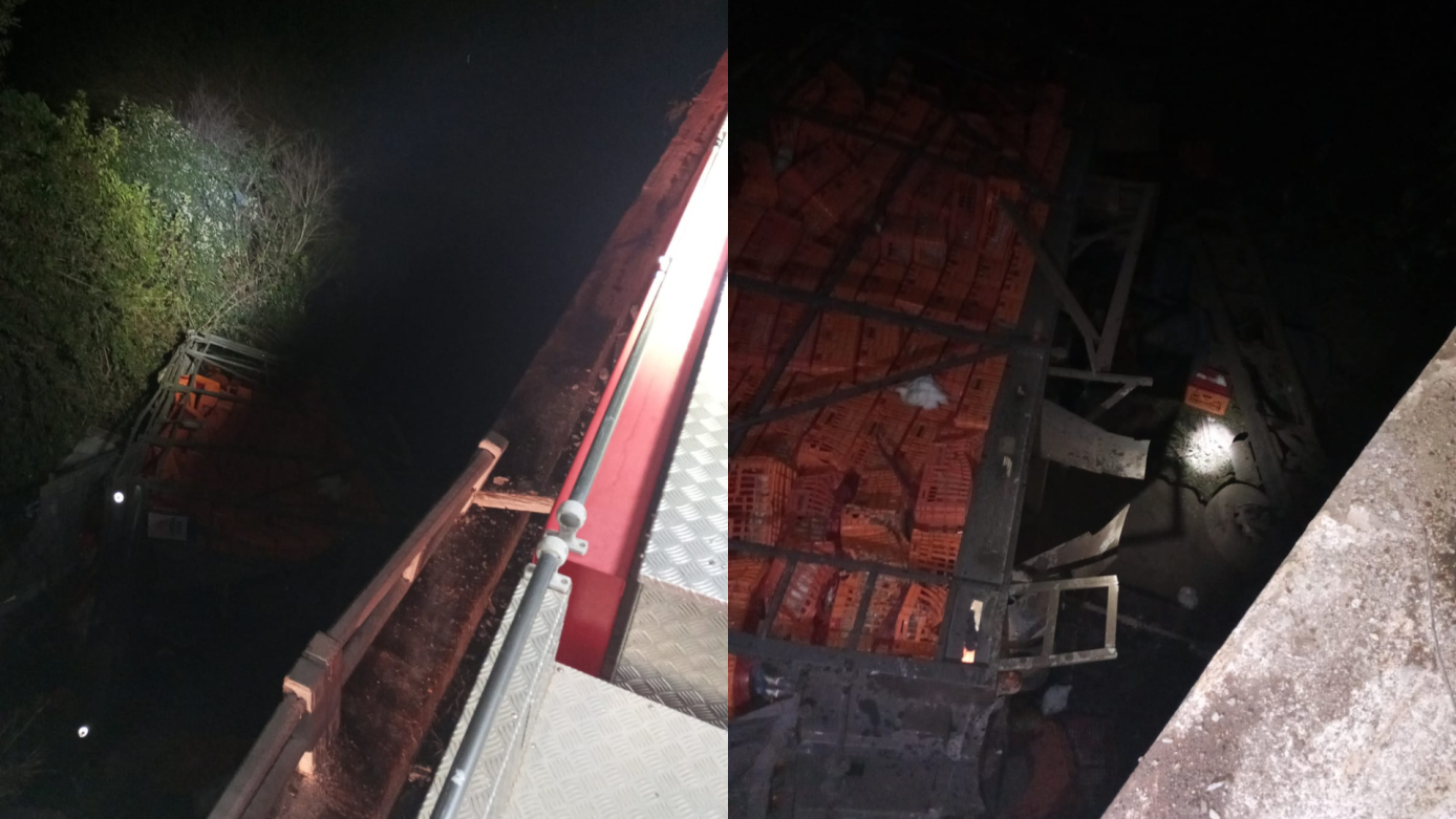 Motorista sofre fraturas nas duas pernas após saída de pista na SC-283, no Oeste