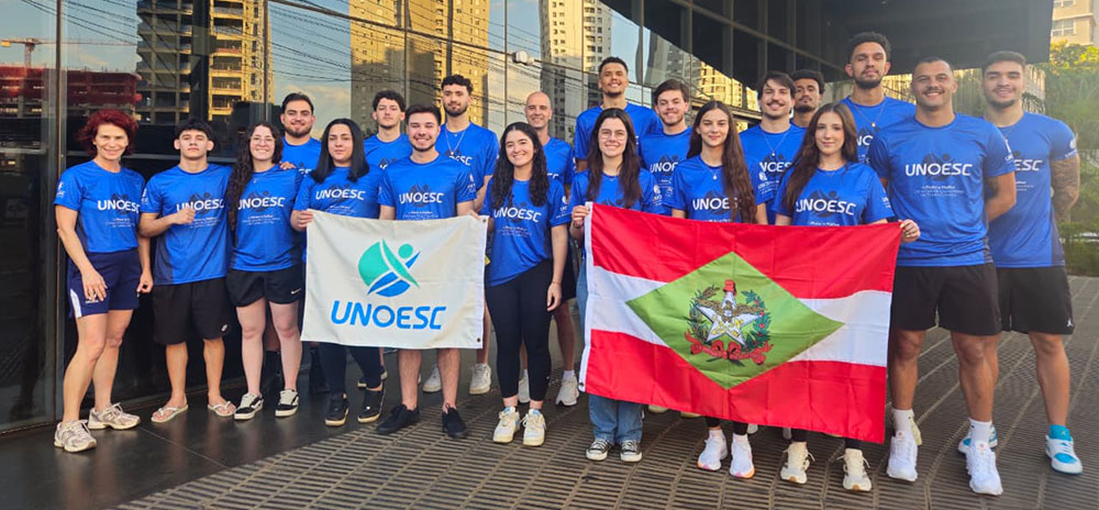 Unoesc representa Santa Catarina nos Jogos Universitários Brasileiros em Goiás