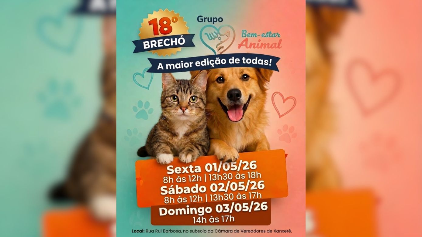 VÍDEO: a 18ª edição do brechó do Bem Estar Animal começa nesta sexta (01)
