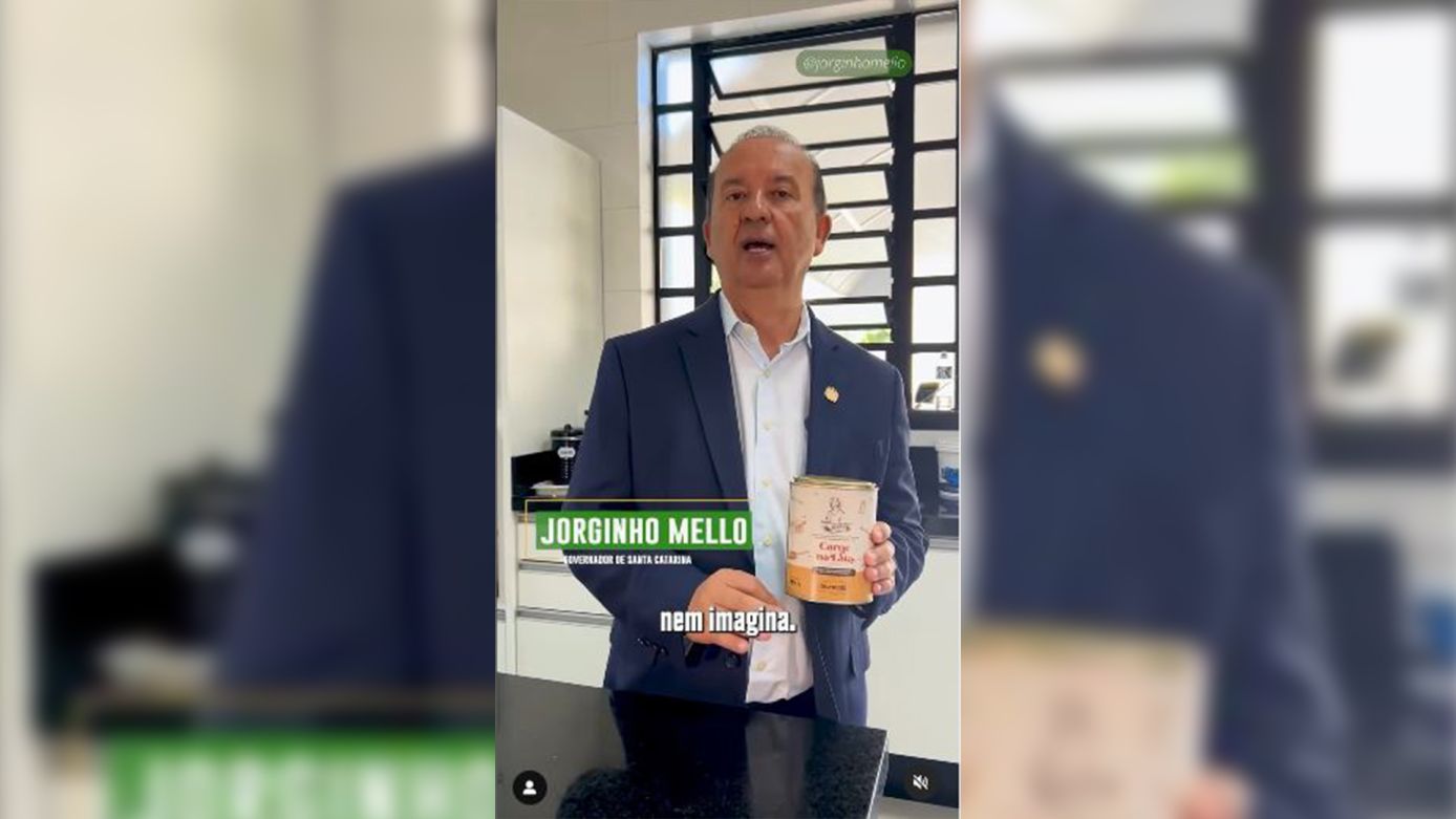 VÍDEO: governador aparece em vídeo falando sobre produto de empresa de Xanxerê