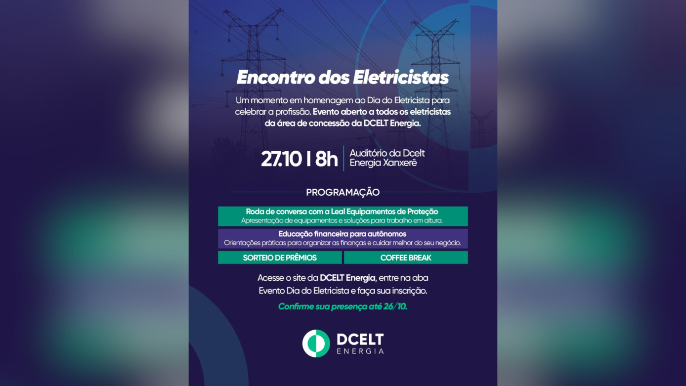 DCELT Energia promove evento voltado a eletricistas de toda a área de concessão
