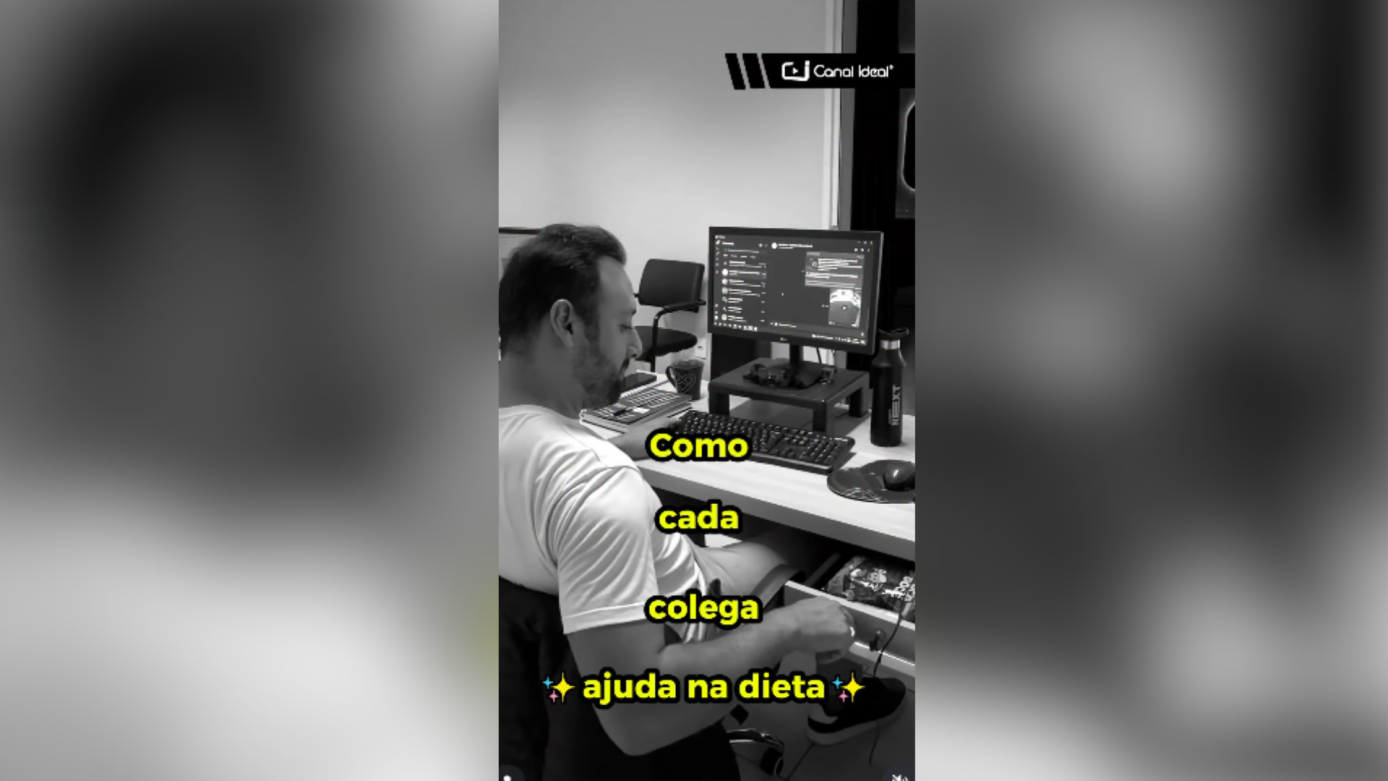 VÍDEO: como cada colega ajuda na dieta da Ale 