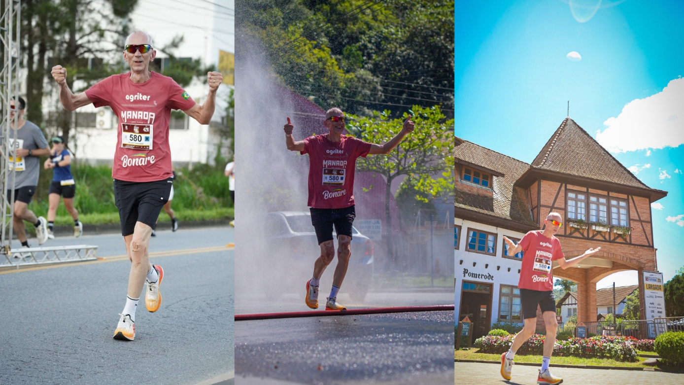 Valdir Toniasso encara os 42 km da Maratona Internacional de Pomerode e conquista 12º lugar na categoria