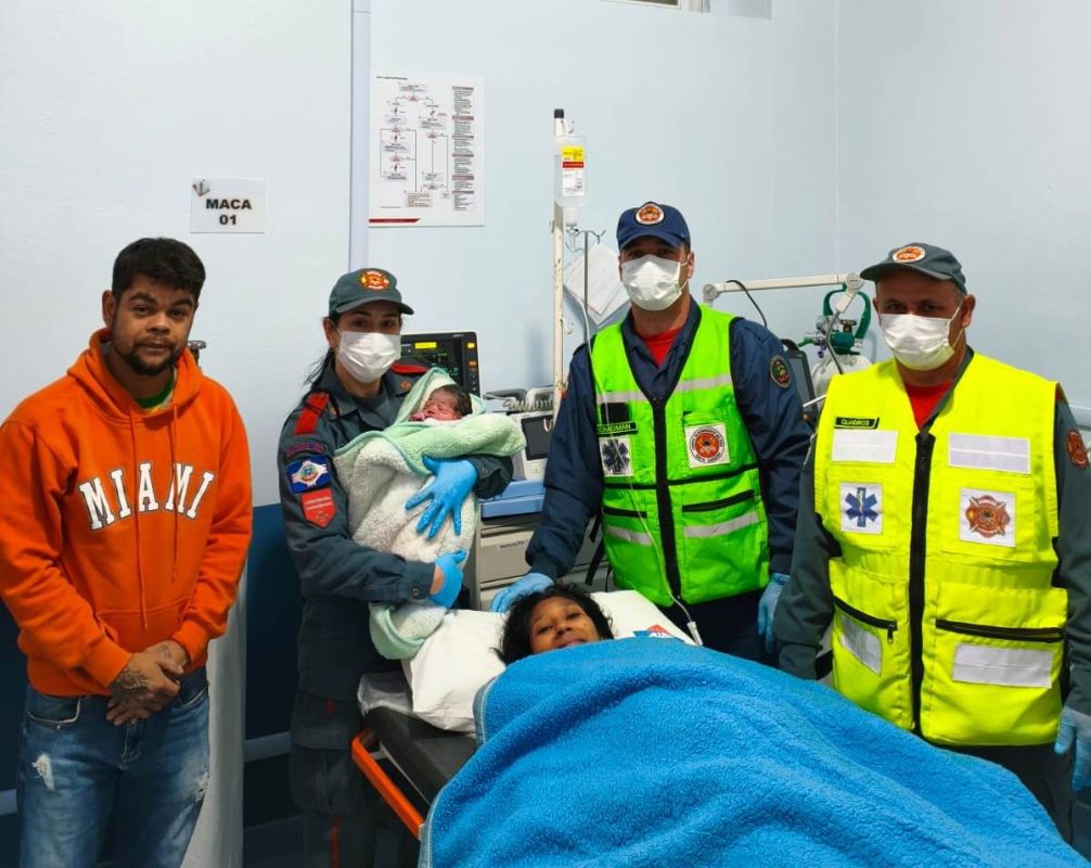 Bebê nasce dentro de casa antes da chegada dos bombeiros em Piratuba